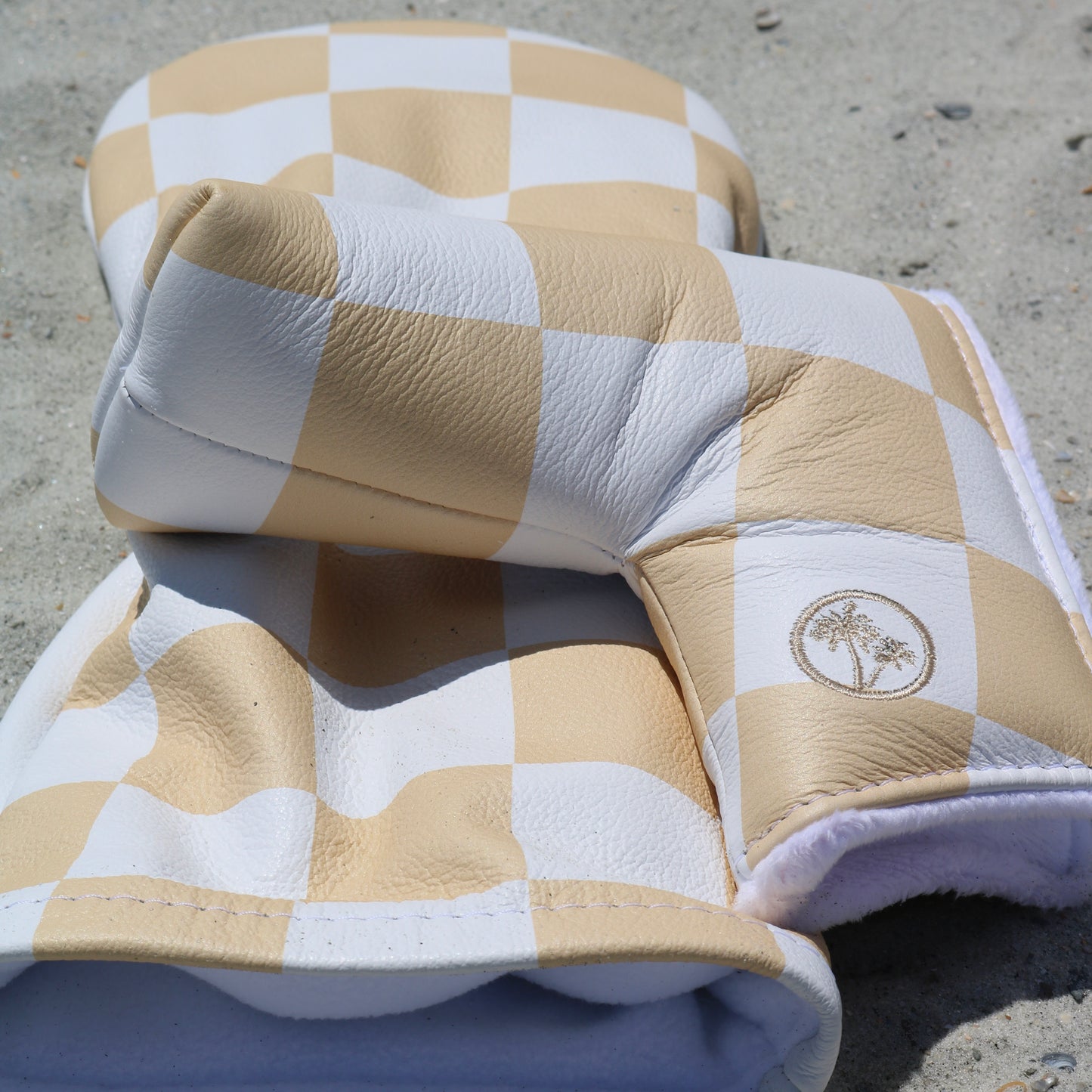 Sandy Classic Checkered Blade Putter Headcover