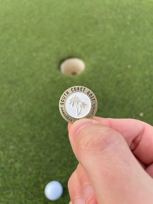 Classic White Palms Ball Marker