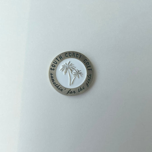 Classic White Palms Ball Marker