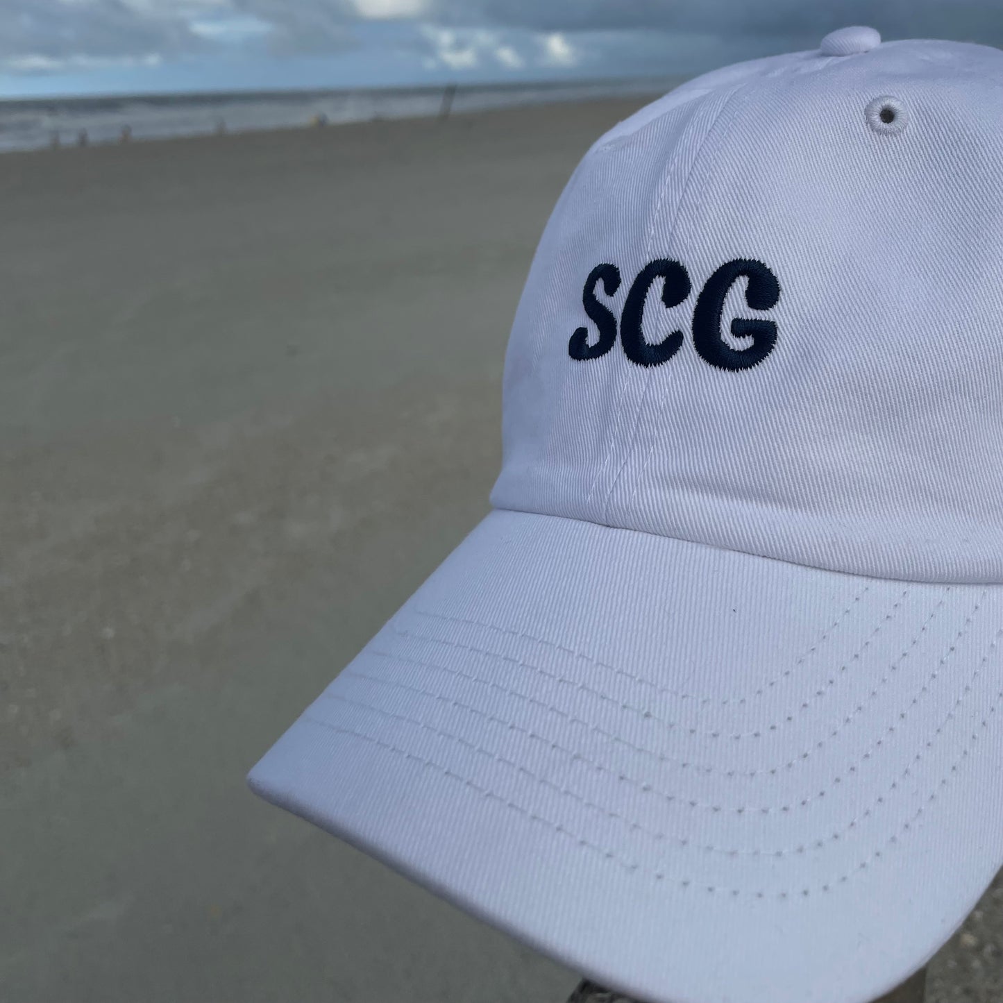 White Coastal Palms SCG Hat