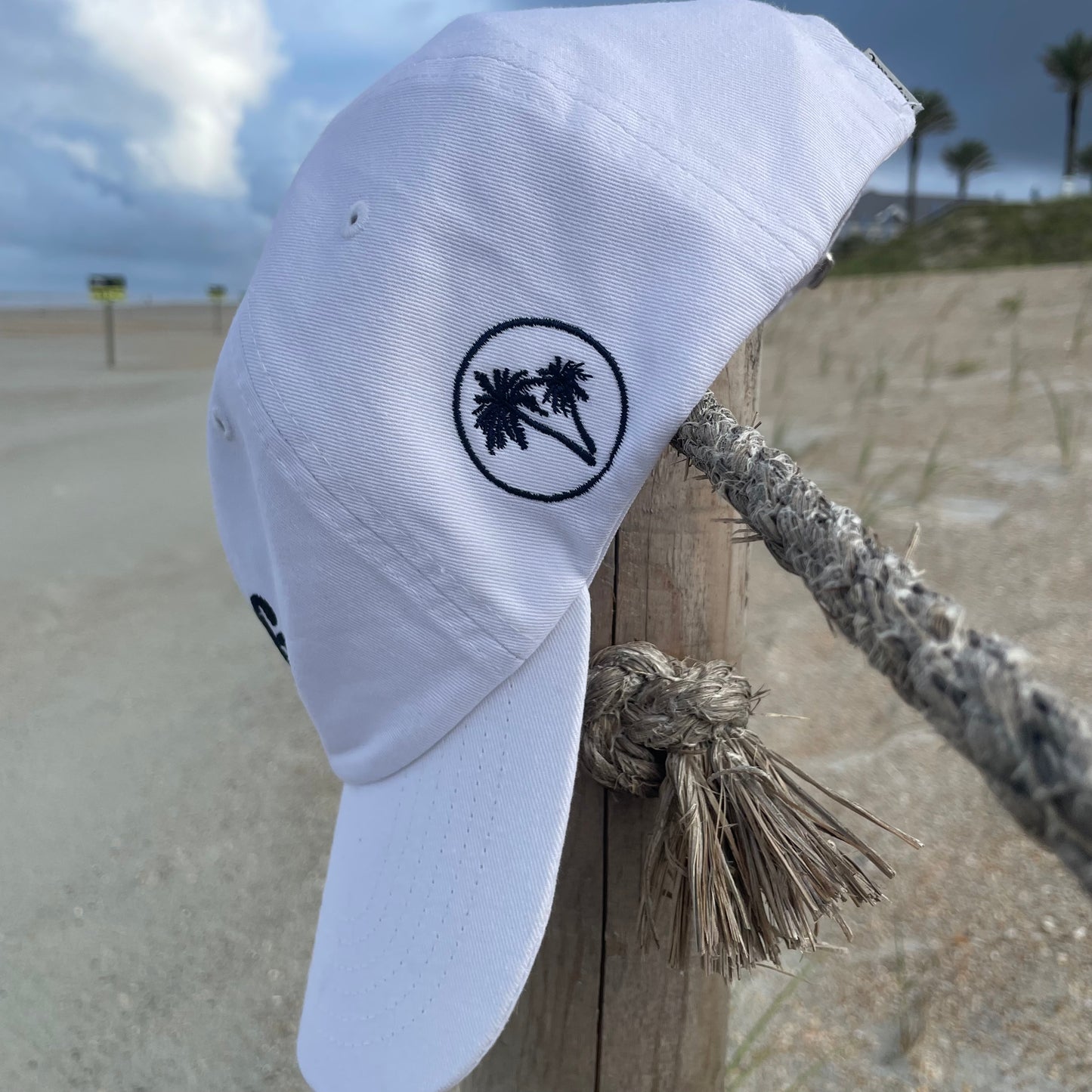 White Coastal Palms SCG Hat