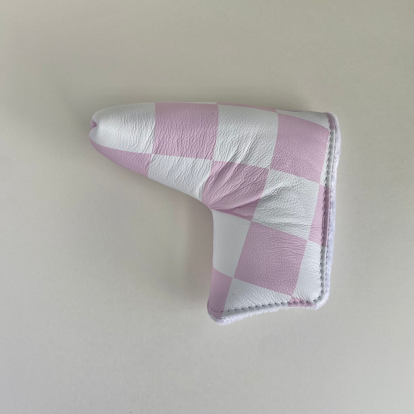 Pink Classic Checkered Blade Putter Headcover